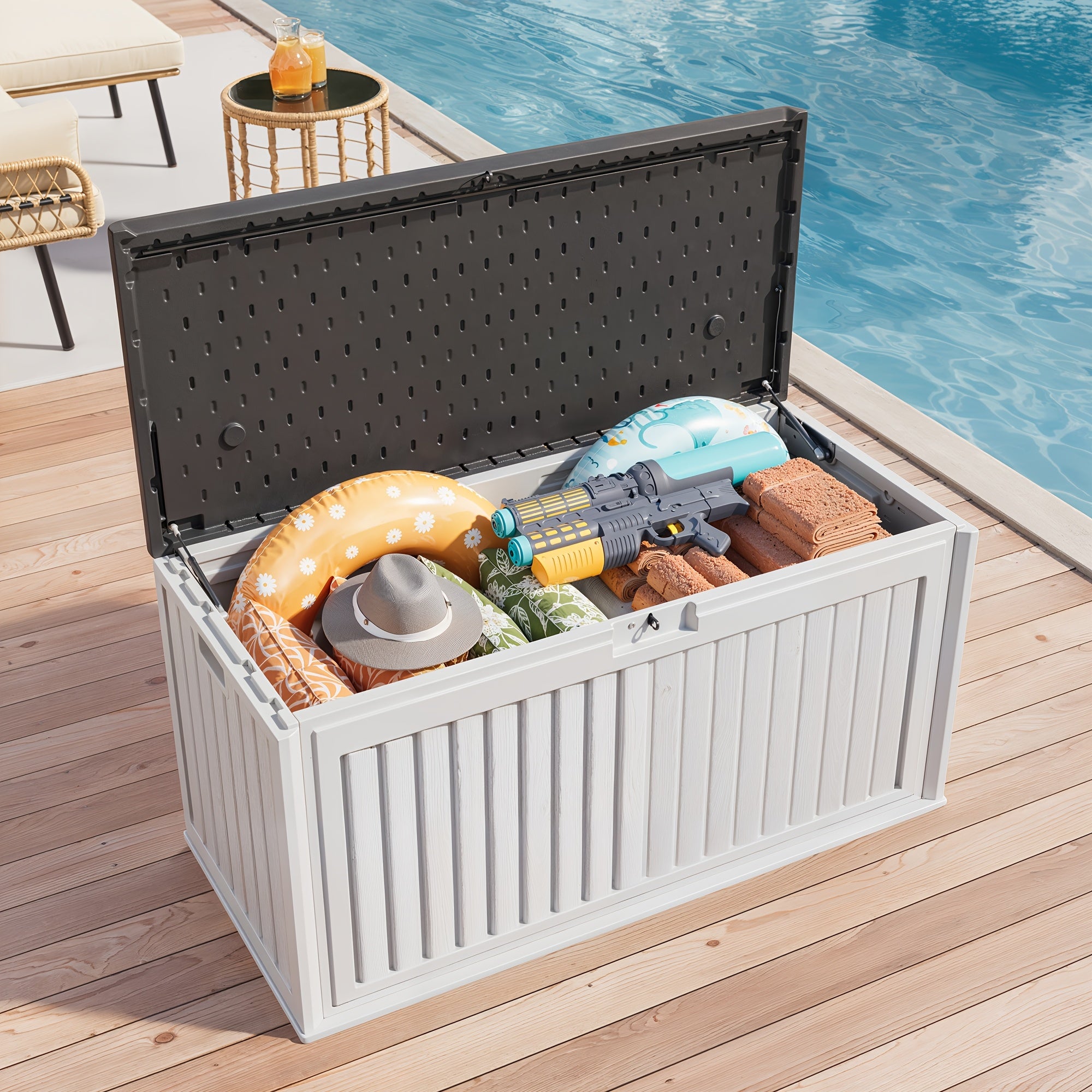 Heavy-Duty Outdoor Storage Box for Cushions and Tools