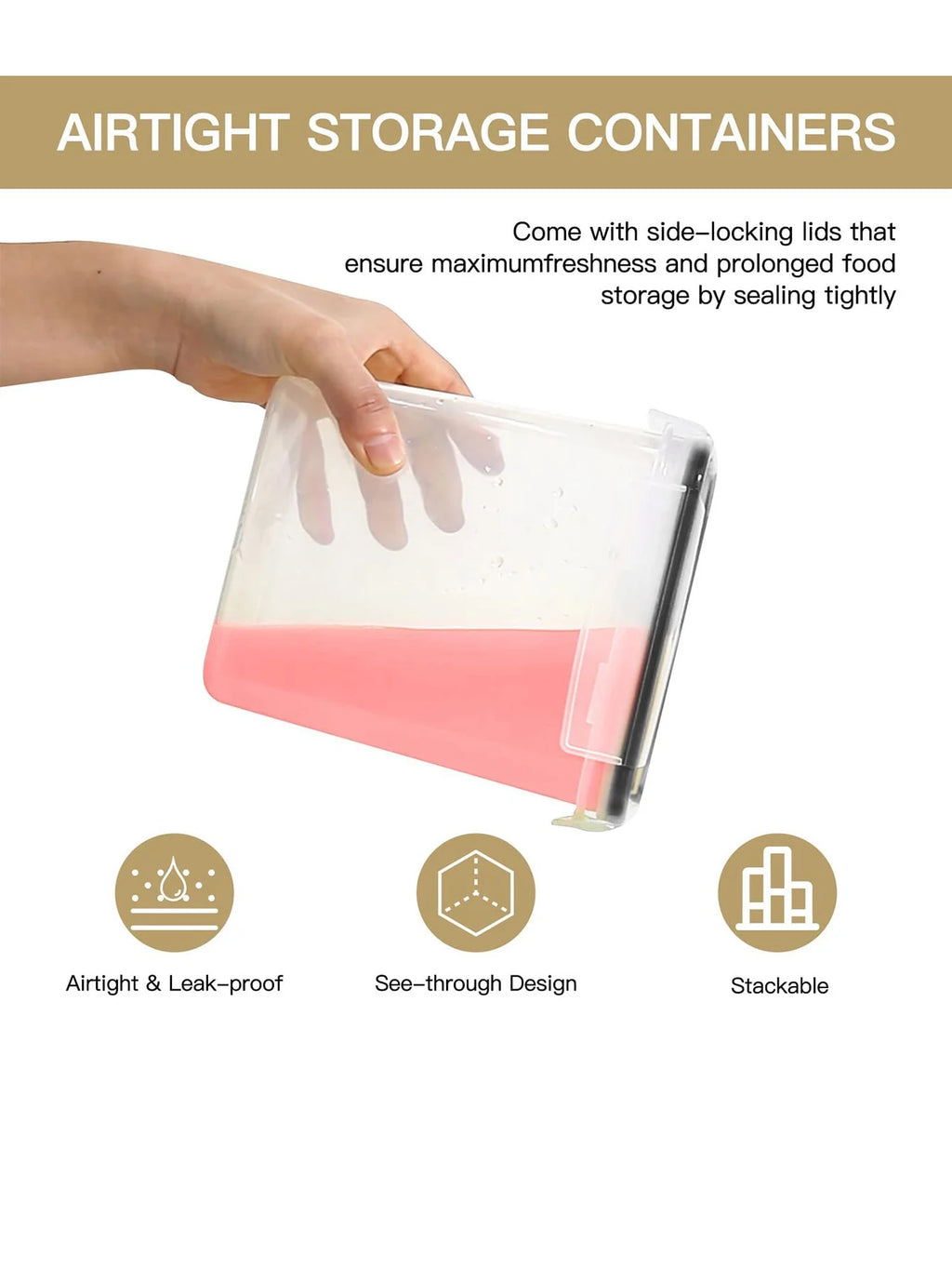 Airtight Grain Storage Containers for Kitchen Organization