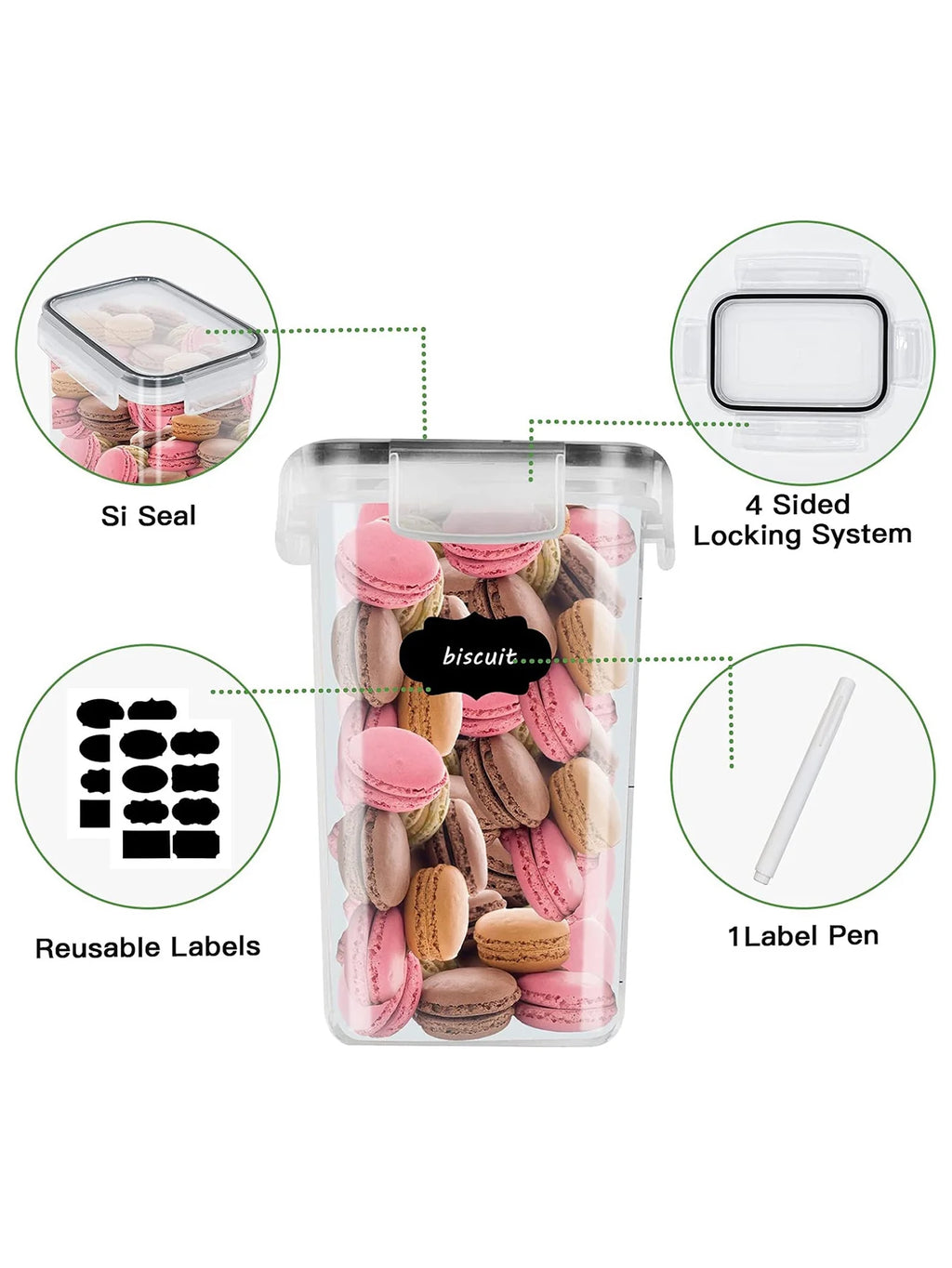 Airtight Grain Storage Containers for Kitchen Organization