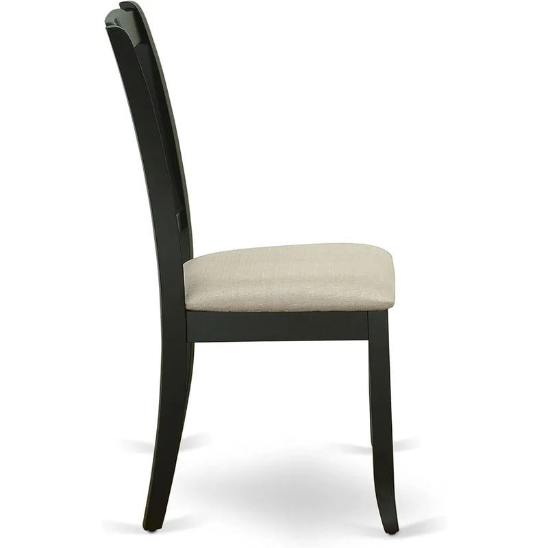 Linen Upholstered Wooden Kitchen Dining Chairs Collection