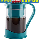 Cold Brew Infuser Coffee Maker With Glass Carafe Filter