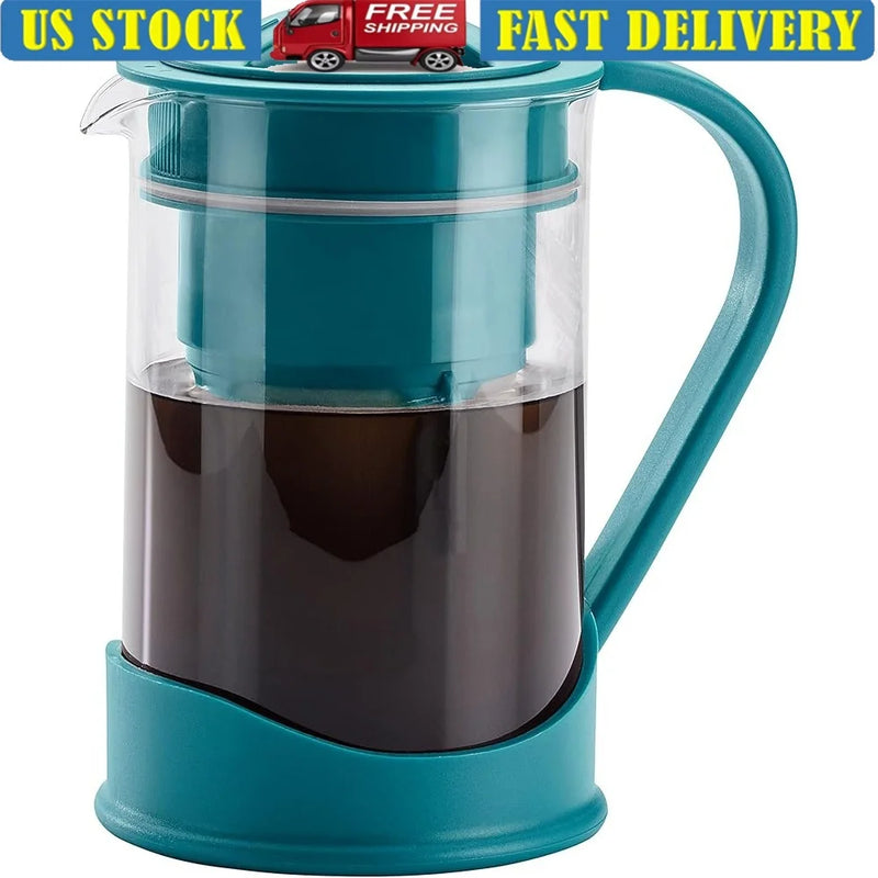 Cold Brew Infuser Coffee Maker With Glass Carafe Filter