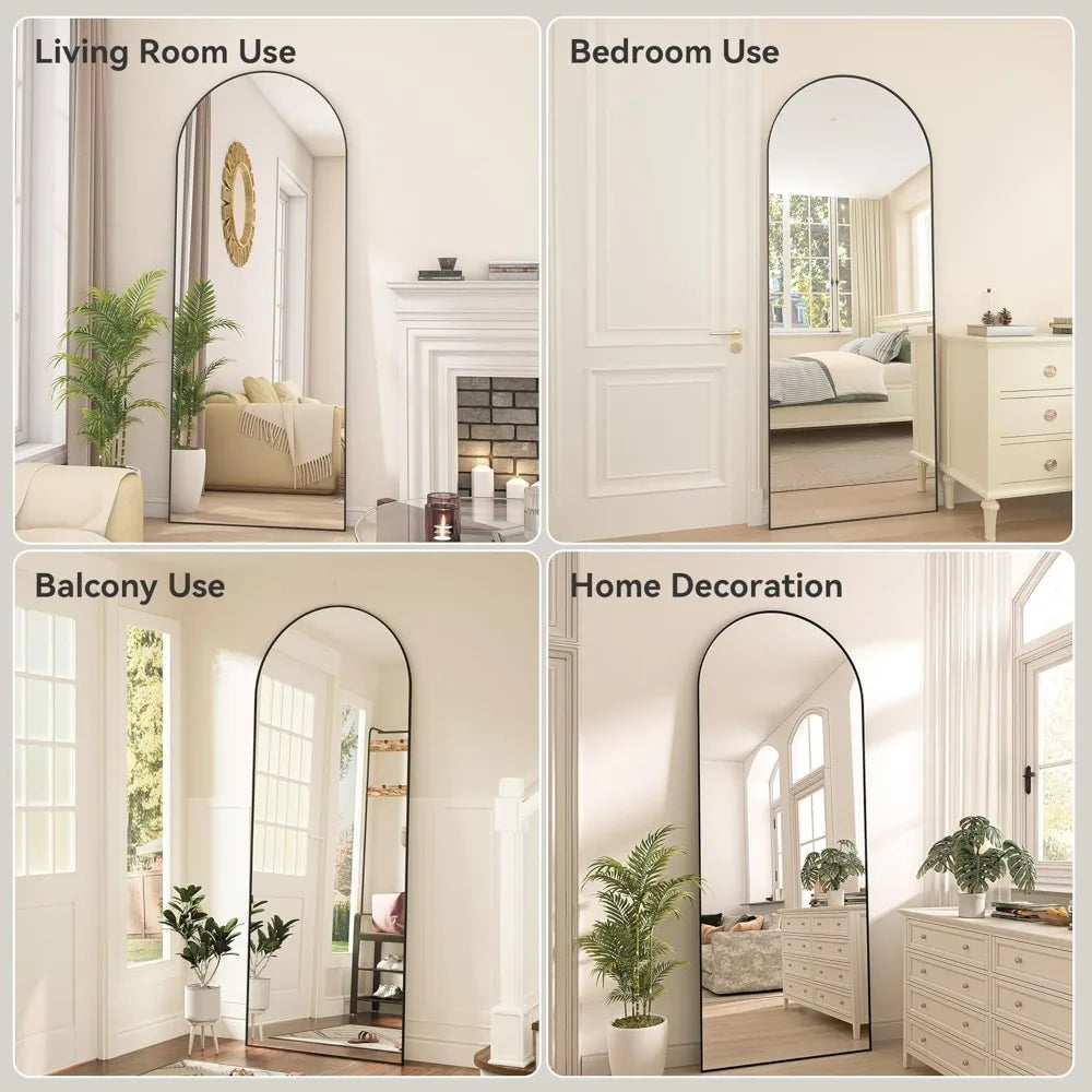 Suita Arch Top Rectangular Wall Mirror With Tempered Glass