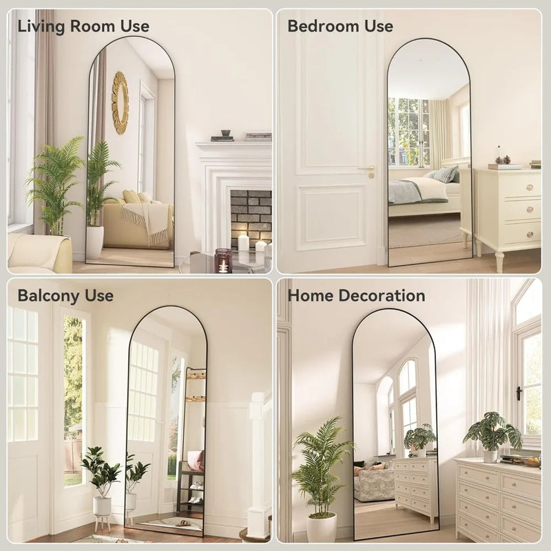 Suita Arch Top Rectangular Wall Mirror With Tempered Glass