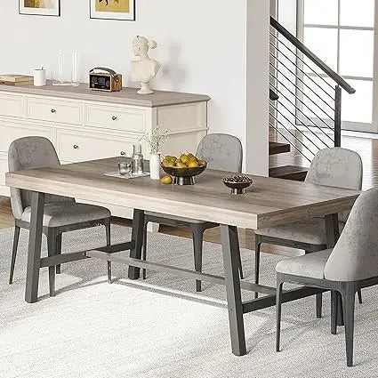 Farmhouse Rectangular Dining Table For Modern Dining Rooms