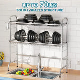 Stainless Steel Over Sink Drying Rack With Utensil Holder