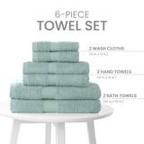 Luxury 100 Percent Cotton Towel Set Absorbent Quick Dry