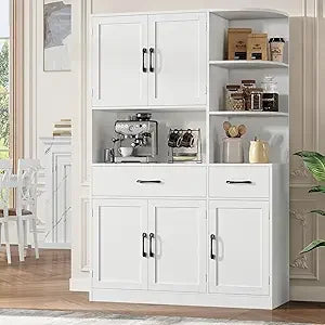 Modern Kitchen Hutch With Five Doors And Two Drawers
