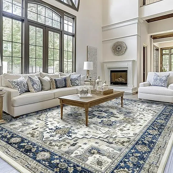 Vintage Oriental Area Rug For Living Room Machine Washable