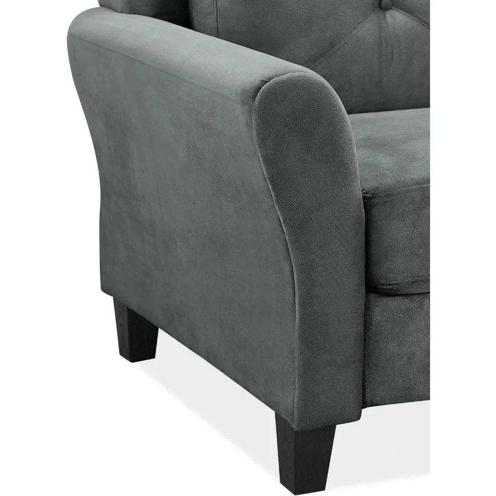 Lifestyle Solutions Harrington Sofa Modern L Shaped