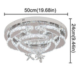 
Contemporary crystal chandelier with LED lights for ceiling décor
