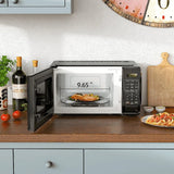 Countertop Microwave With LED Display And 10 Power Levels