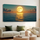 Mirrors and Frames/Stunning Ocean Sunsets Canvas Print with Solid Wood Frame
