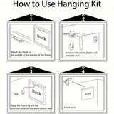 Mirrors and Frames/1.5 inch thick pine solid wood frame, forest fresco scenery, mist filled nature paintings, modern indigo green scenery