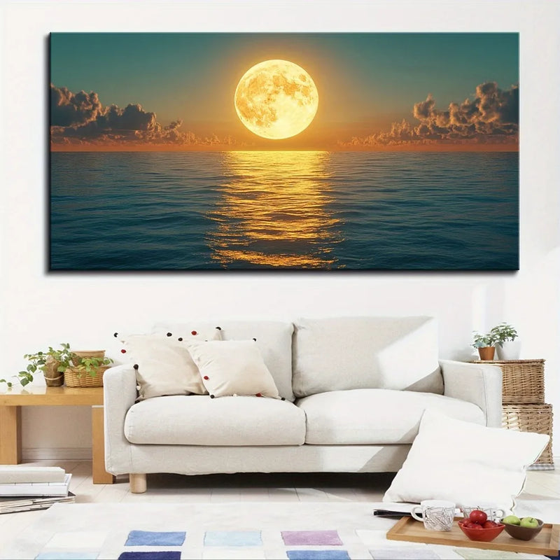 Mirrors and Frames/Stunning Ocean Sunsets Canvas Print with Solid Wood Frame
