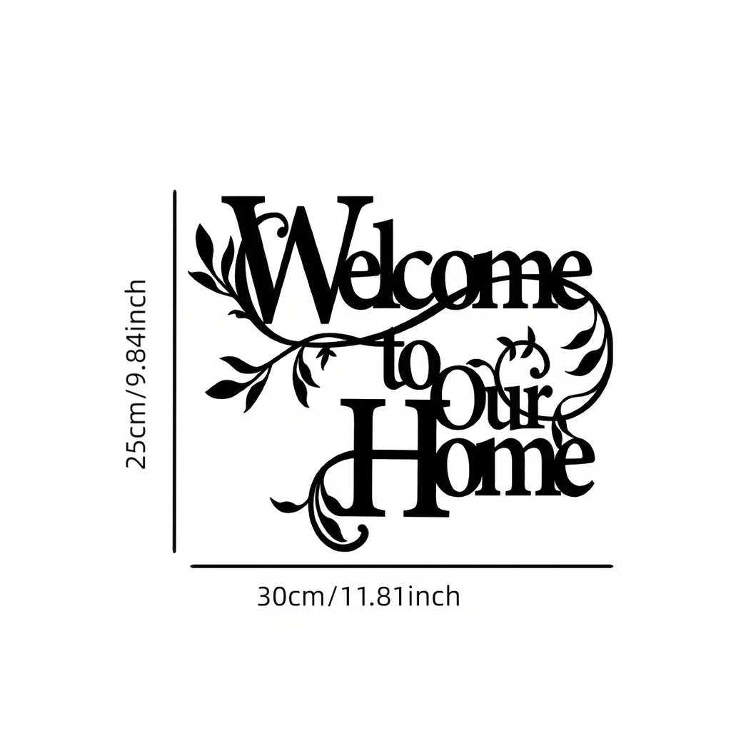 Welcome To Our Home Wall Sign Metal Iron Wall Decor