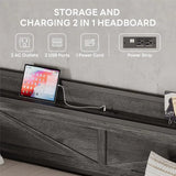 Daybed With Trundle And Storage Headboard With USB Charging