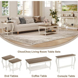 Rustic Coffee Table With Curved Legs And Shelf Centerpiece