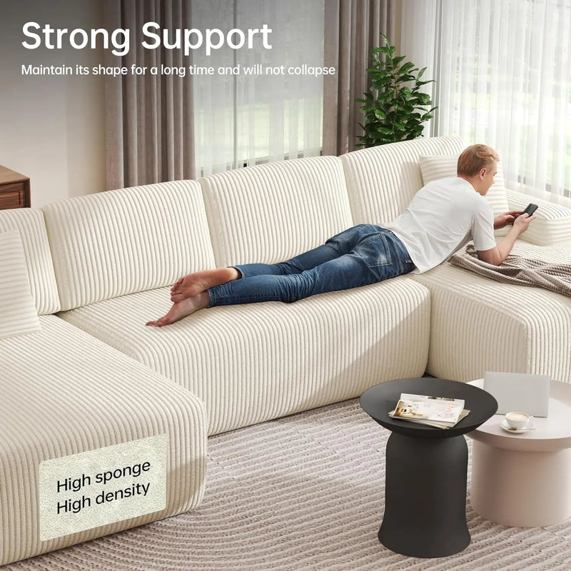 Cloud Sectional Sofa With Deep Seat Memory Foam Sleeper