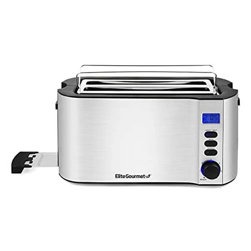 Digital Stainless Steel 4 Slice Toaster With Bagel Defrost