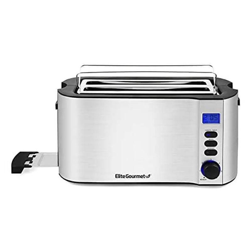 Digital Stainless Steel 4 Slice Toaster With Bagel Defrost
