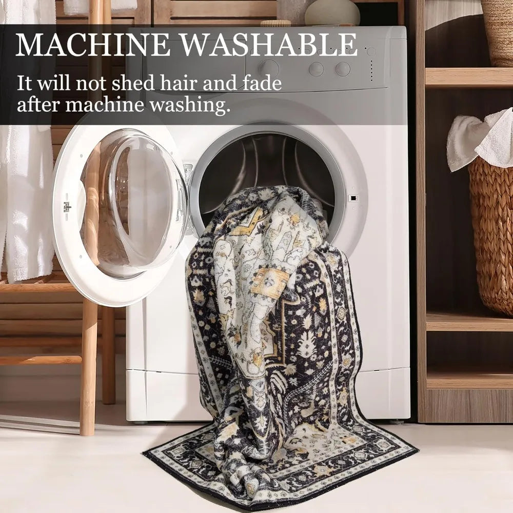 Washable Boho Area Rug For Living Room And Bedroom Soft