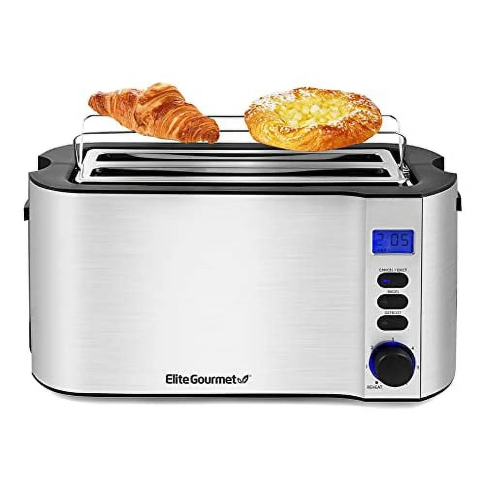 Digital Stainless Steel 4 Slice Toaster With Bagel Defrost