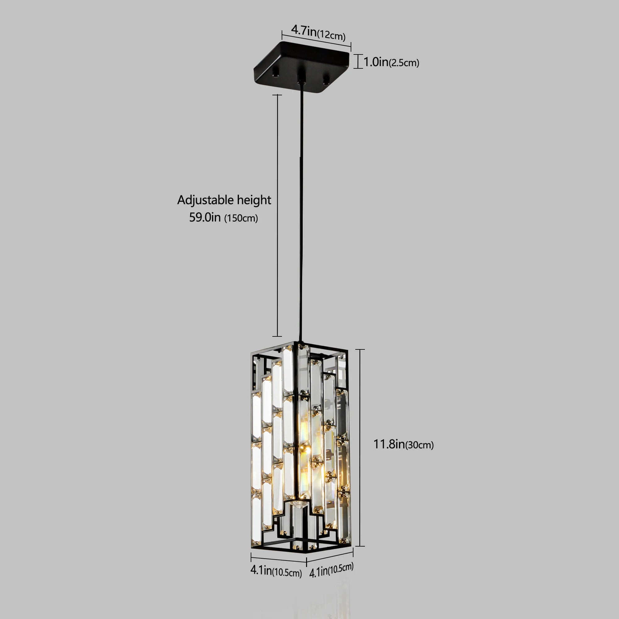 

Adjustable modern crystal pendant lighting set for kitchen island
