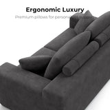 Modern Corduroy Loveseat Sofa in a Box for Small Spaces