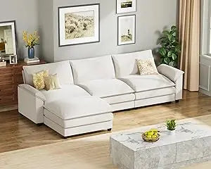 Modular Sectional Sofa With Reversible Ottoman Comfort