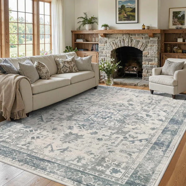 Washable Boho Flatweave Rug For Living Room And Office