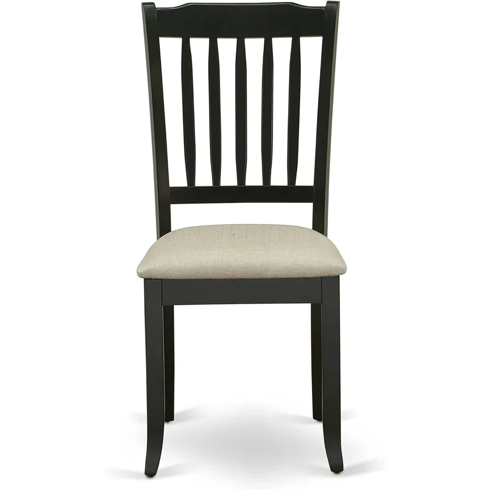 Linen Upholstered Wooden Kitchen Dining Chairs Collection