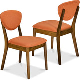 Mid Century Modern Upholstered Dining Chairs Set Of 2