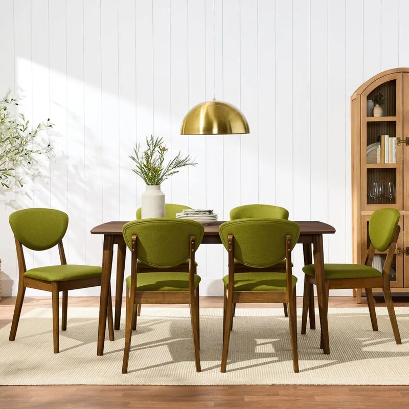 Mid Century Modern Upholstered Dining Chairs Set Of 2