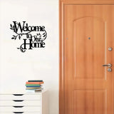 Welcome To Our Home Wall Sign Metal Iron Wall Decor