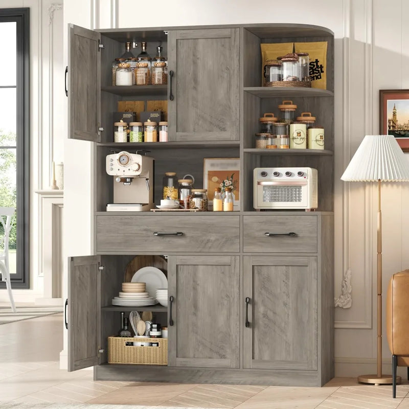 Modern Kitchen Hutch With Five Doors And Two Drawers