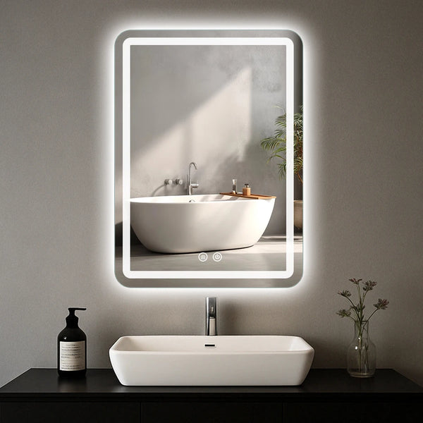 LED Backlit Vanity Mirror With Fogless Demister Wall Mount