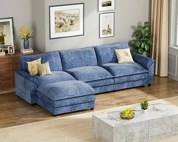 Modular Sectional Sofa With Reversible Ottoman Comfort