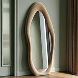 Cloakro Wall Mirror With Flannel Wrapped Wood Frame