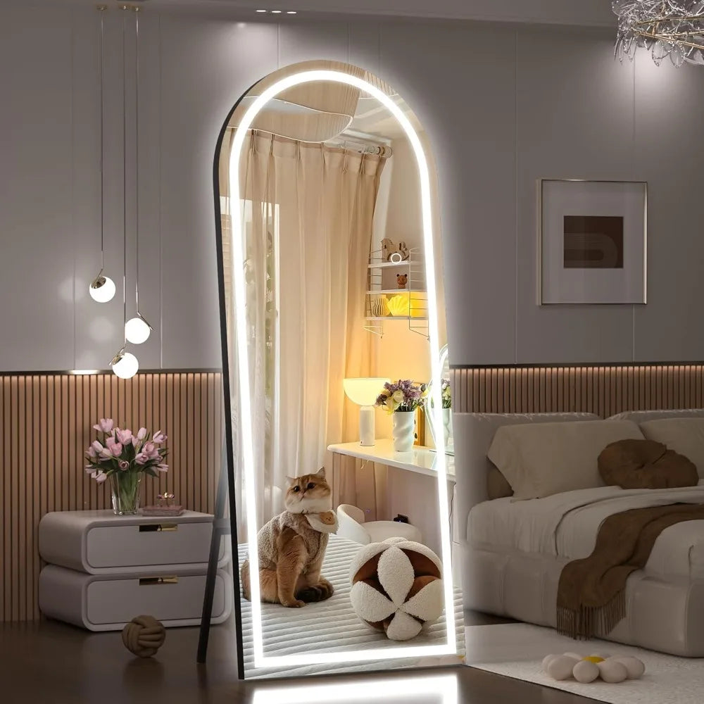 Arch LED Mirror With Three Temps And Adjustable Brightness