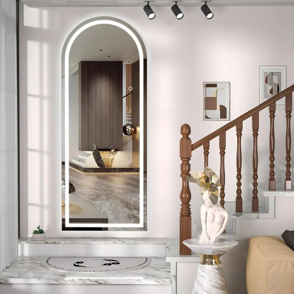 Arch LED Mirror With Three Temps And Adjustable Brightness