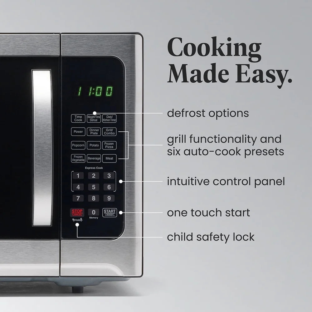 Smart Sensor Microwave Oven With Led Display And One Touch