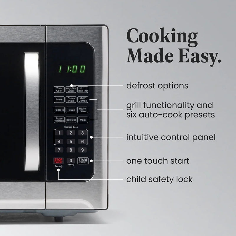 Smart Sensor Microwave Oven With Led Display And One Touch