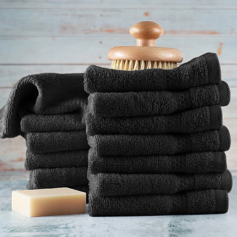 Luxury Cotton Bath Towels Set 12 Ultra Soft Quick Dry