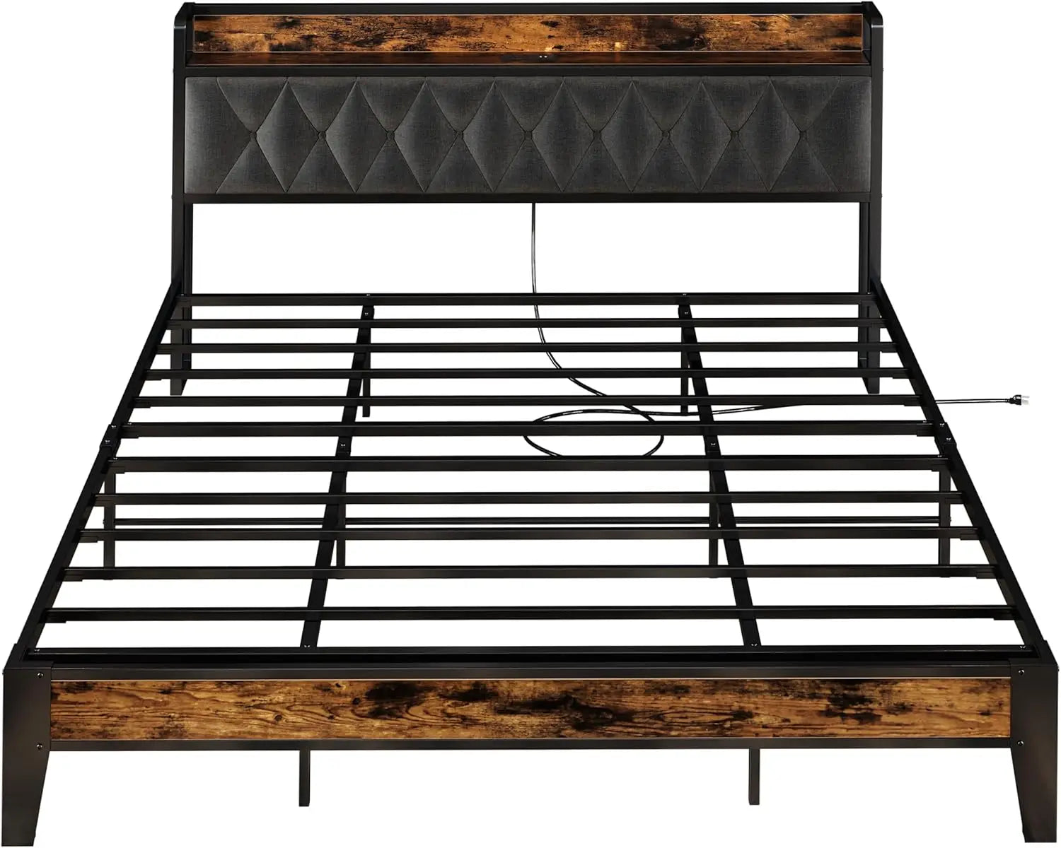 ANCTOR Bed Frames With Storage Headboard And Outlets