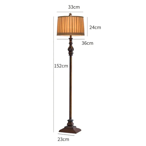 American Vintage Retro Floor Lamp with Remote Control