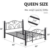 Heavy Duty Metal Bed Frame With Headboard And Footboard