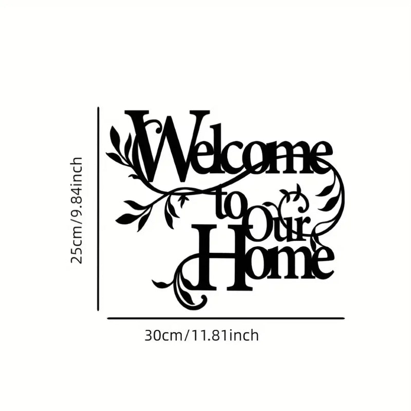Welcome To Our Home Wall Sign Metal Iron Wall Decor