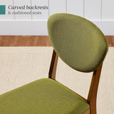 Mid Century Modern Upholstered Dining Chairs Set Of 2