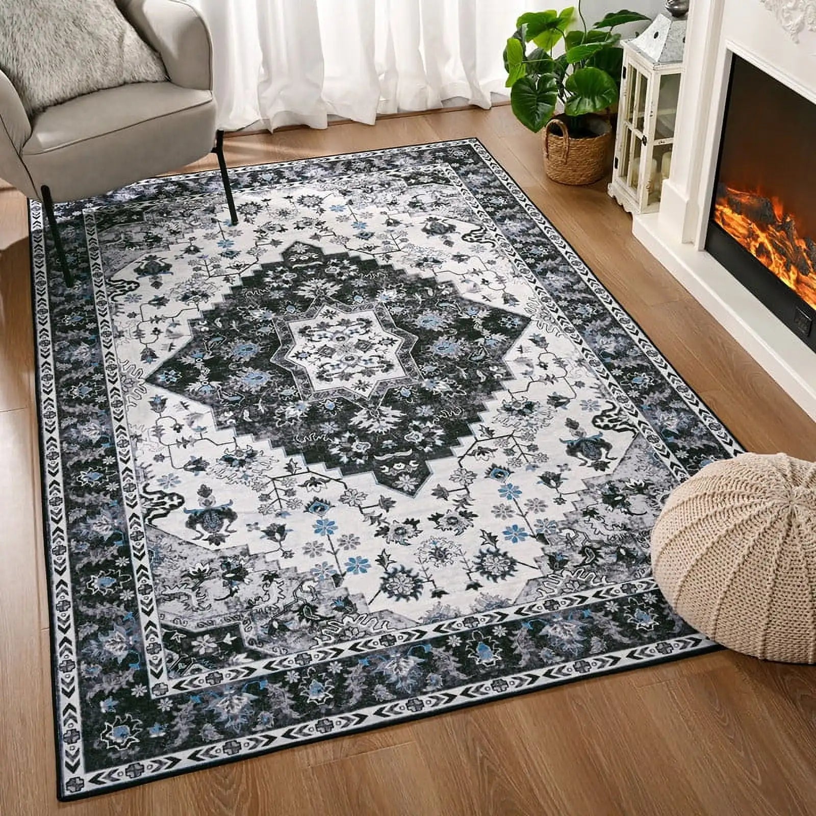 Soft Boho Rug For Living Room And Bedroom Persian Vintage